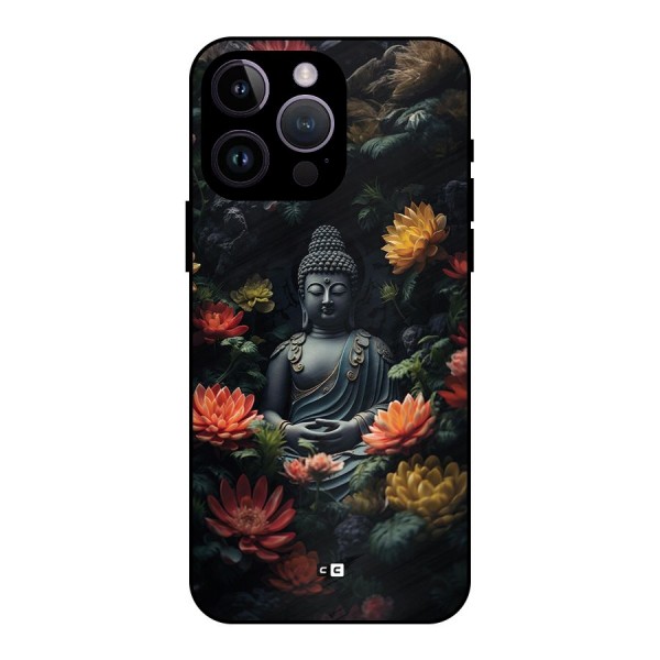 Buddha With Flower Metal Back Case for iPhone 14 Pro Max
