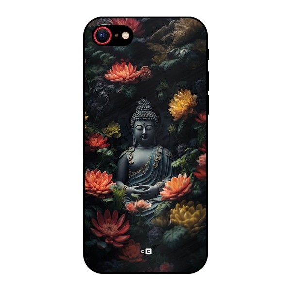 Buddha With Flower Metal Back Case for iPhone SE 2020