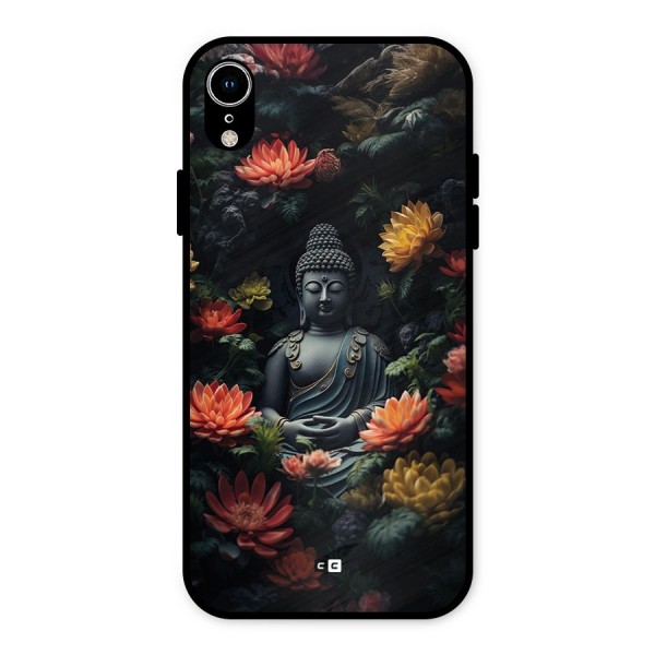 Buddha With Flower Metal Back Case for iPhone XR