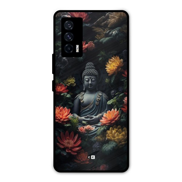 Buddha With Flower Metal Back Case for iQOO 7 5G