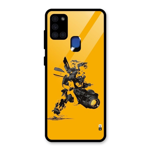 Bumblebee Glass Back Case for Galaxy A21s