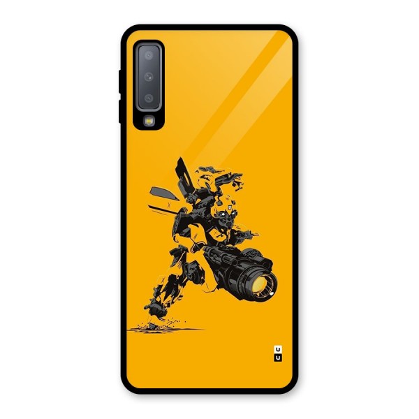 Bumblebee Glass Back Case for Galaxy A7 (2018)