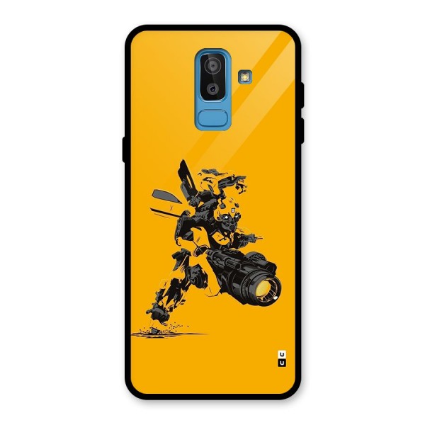 Bumblebee Glass Back Case for Galaxy J8