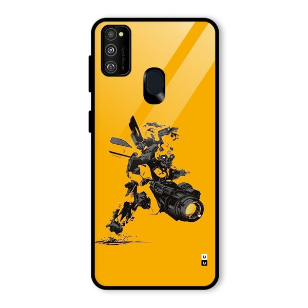 Bumblebee Glass Back Case for Galaxy M30s