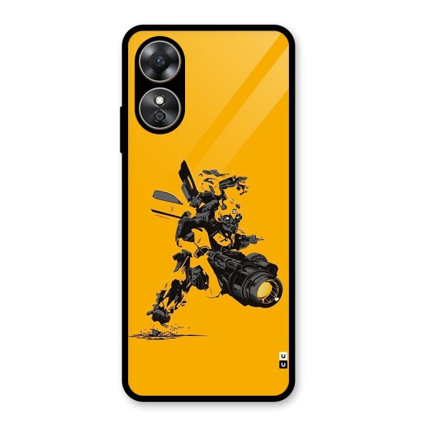 Bumblebee Glass Back Case for Oppo A17