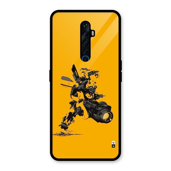 Bumblebee Glass Back Case for Oppo Reno2 F