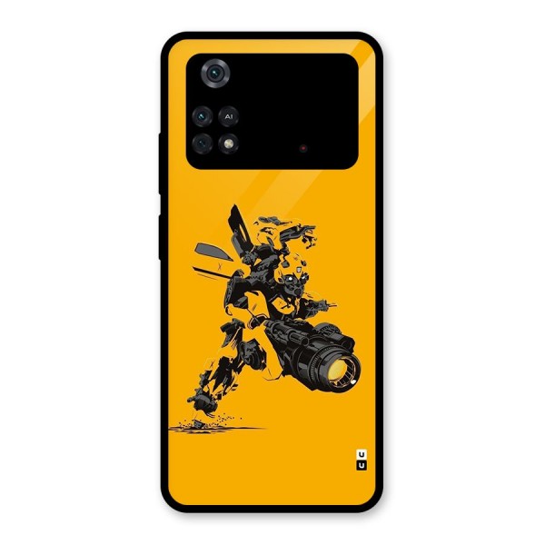 Bumblebee Glass Back Case for Poco M4 Pro 4G