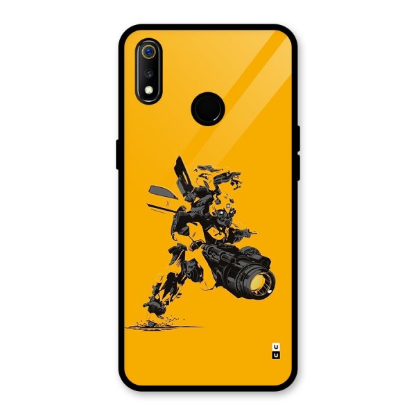 Bumblebee Glass Back Case for Realme 3