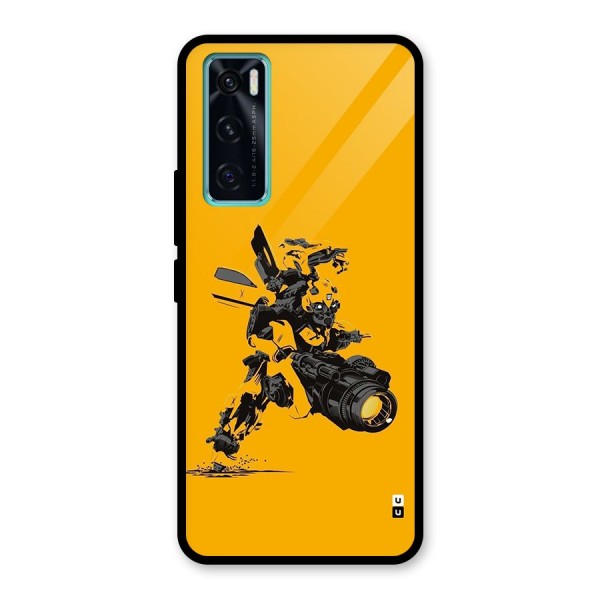 Bumblebee Glass Back Case for Vivo V20 SE