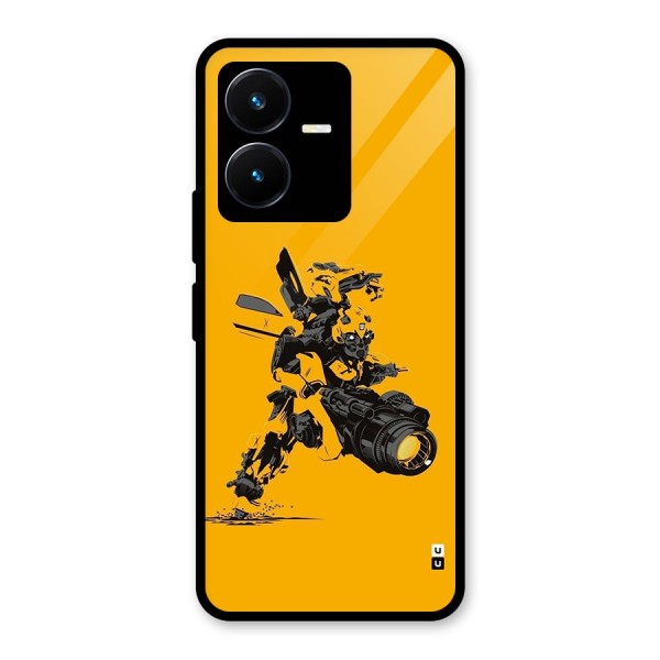 Bumblebee Glass Back Case for Vivo Y22