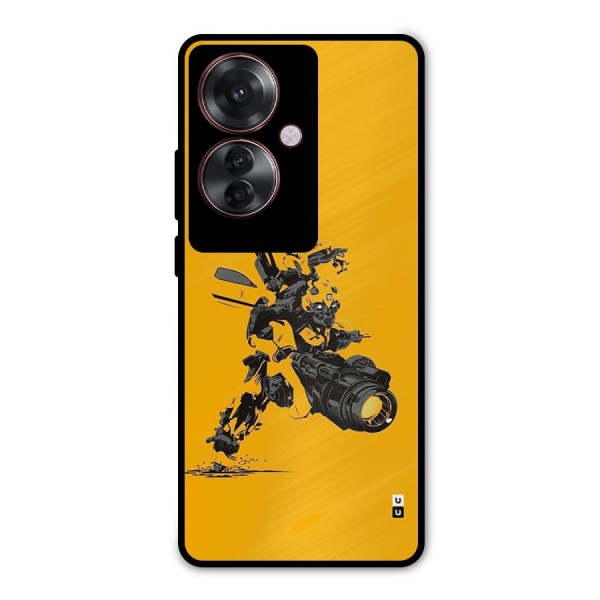 Bumblebee Metal Back Case for Oppo F25 Pro