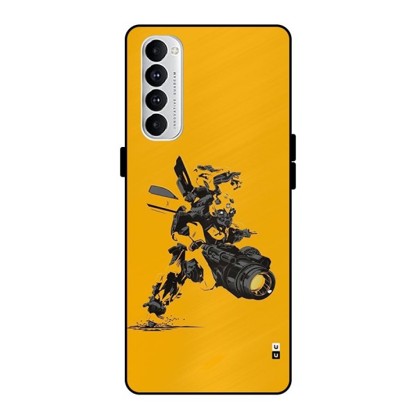 Bumblebee Metal Back Case for Oppo Reno4 Pro