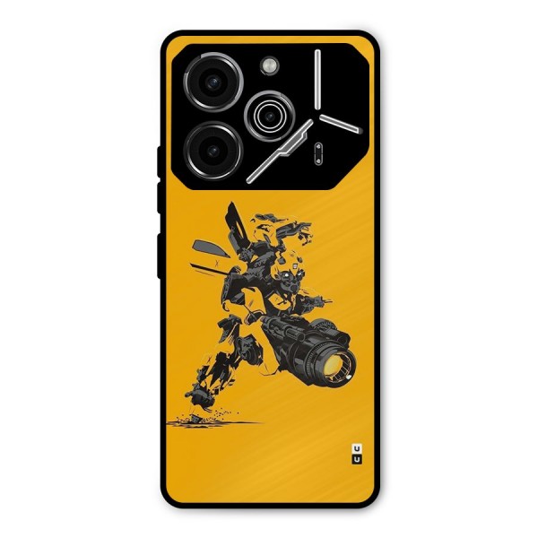 Bumblebee Metal Back Case for Tecno Pova 6 Pro