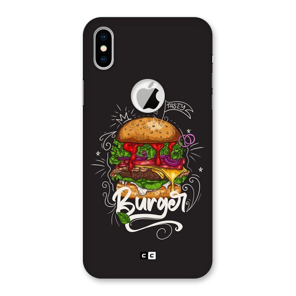 Burger Lover Back Case for iPhone XS Logo Cut