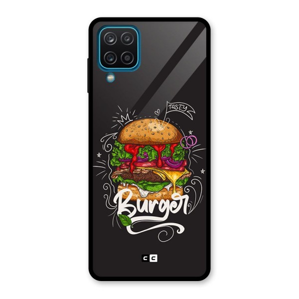 Burger Lover Glass Back Case for Galaxy A12