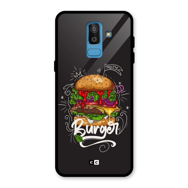 Burger Lover Glass Back Case for Galaxy J8