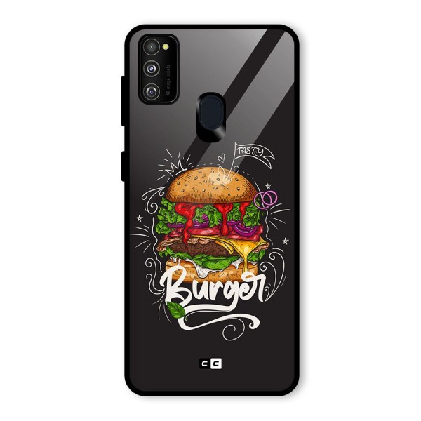 Burger Lover Glass Back Case for Galaxy M21