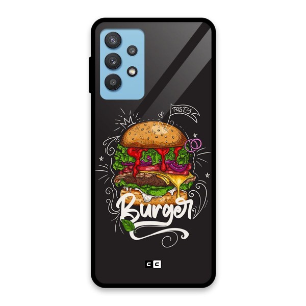 Burger Lover Glass Back Case for Galaxy M32 5G