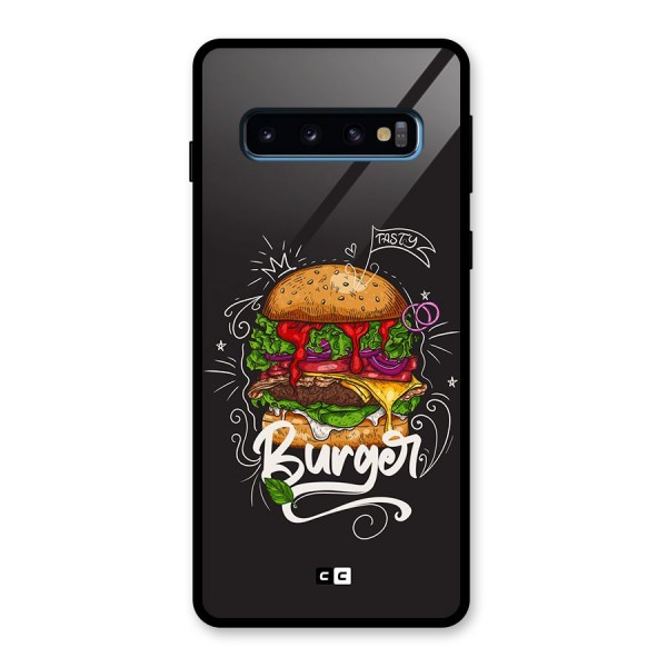 Burger Lover Glass Back Case for Galaxy S10