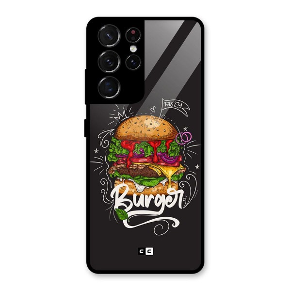 Burger Lover Glass Back Case for Galaxy S21 Ultra 5G