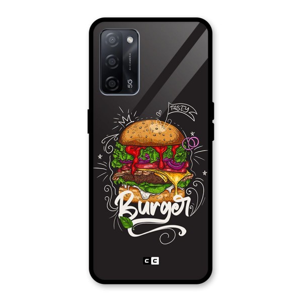 Burger Lover Glass Back Case for Oppo A53s 5G