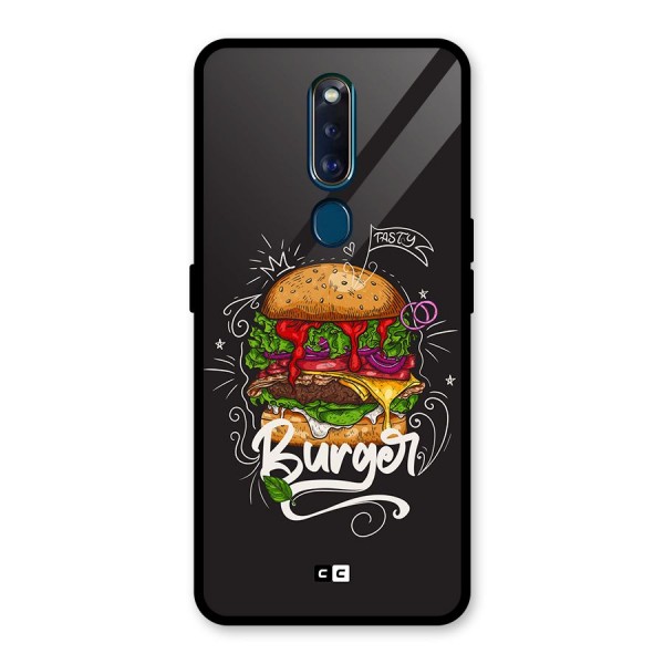 Burger Lover Glass Back Case for Oppo F11 Pro