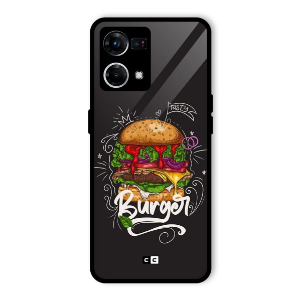 Burger Lover Glass Back Case for Oppo F21s Pro 4G