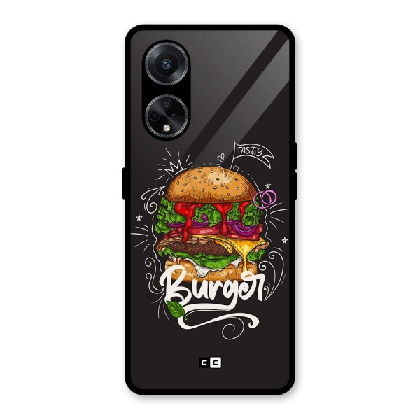 Burger Lover Glass Back Case for Oppo F23