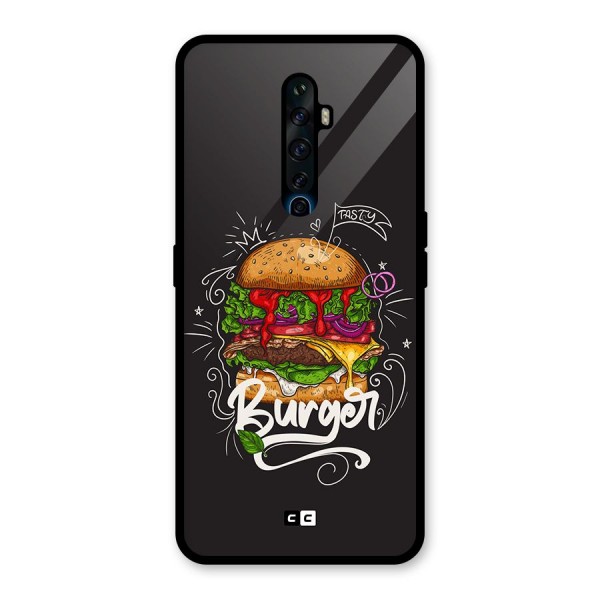 Burger Lover Glass Back Case for Oppo Reno2 Z