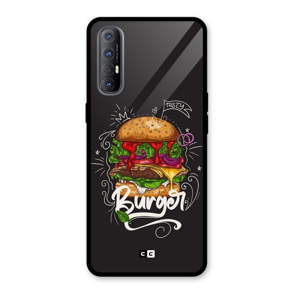 Burger Lover Glass Back Case for Oppo Reno3 Pro