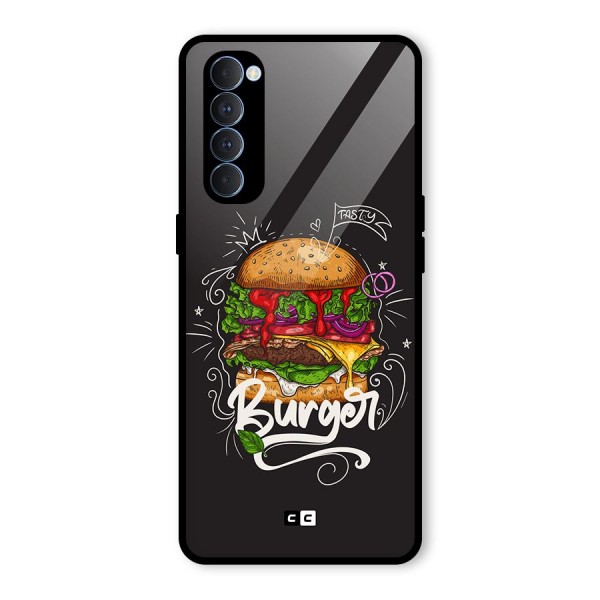 Burger Lover Glass Back Case for Oppo Reno4 Pro