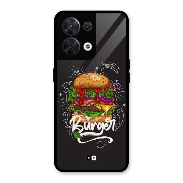 Burger Lover Glass Back Case for Oppo Reno8 5G