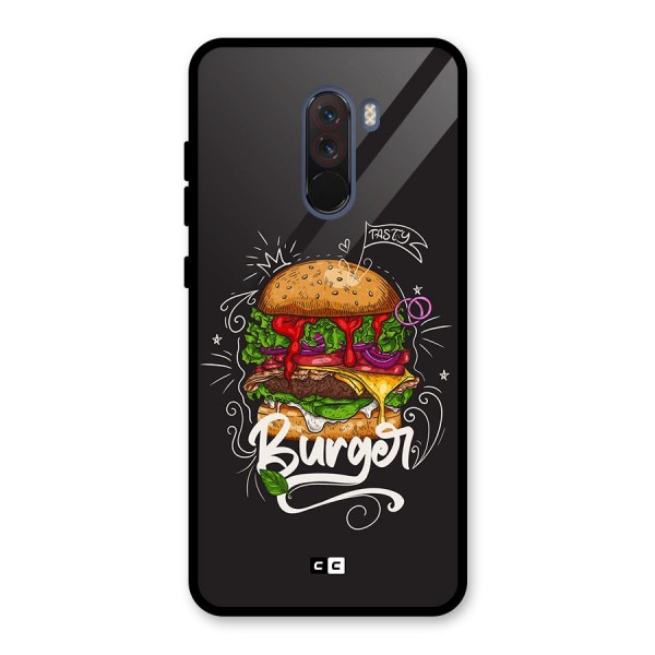 Burger Lover Glass Back Case for Poco F1