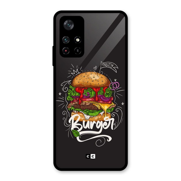 Burger Lover Glass Back Case for Poco M4 Pro 5G