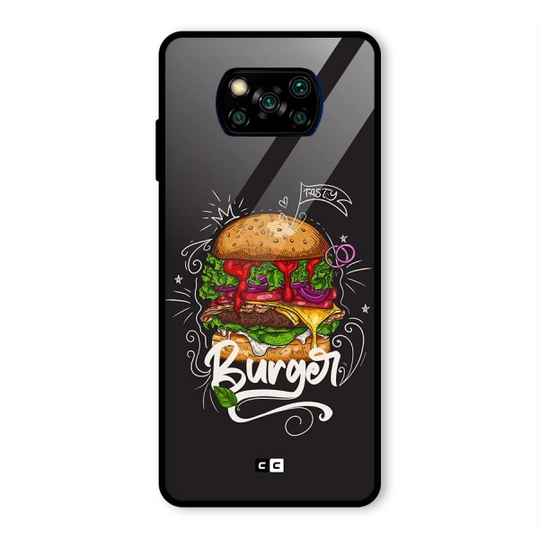 Burger Lover Glass Back Case for Poco X3 Pro