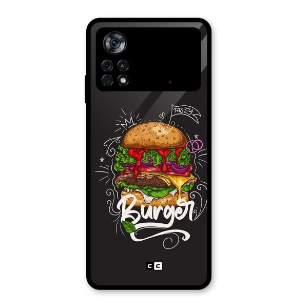 Burger Lover Glass Back Case for Poco X4 Pro 5G