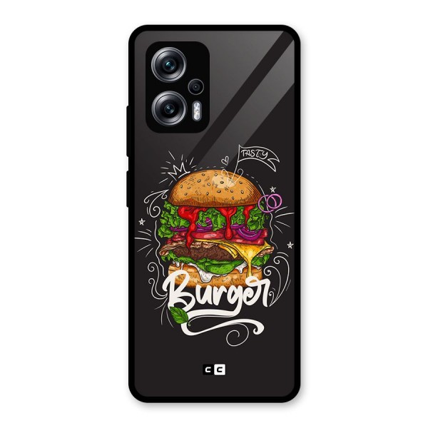 Burger Lover Glass Back Case for Redmi K50i