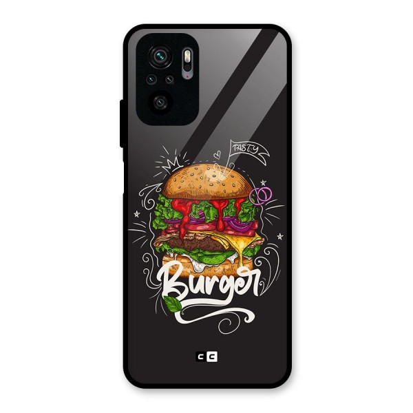 Burger Lover Glass Back Case for Redmi Note 10