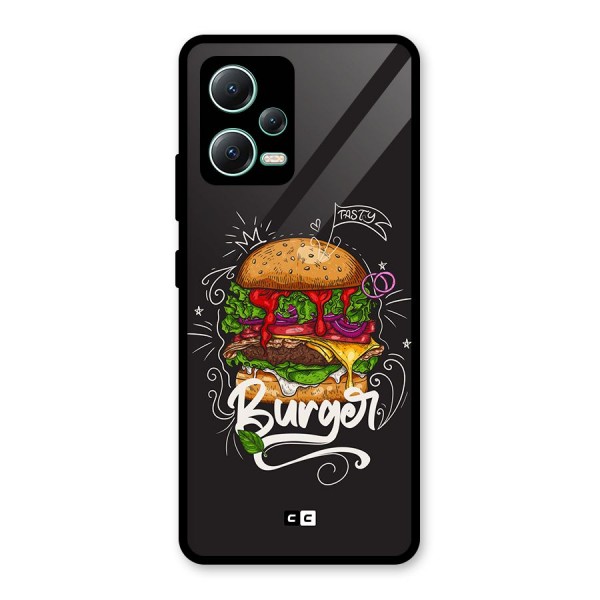 Burger Lover Glass Back Case for Redmi Note 12 5G