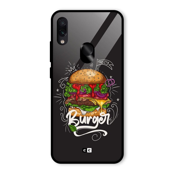 Burger Lover Glass Back Case for Redmi Note 7