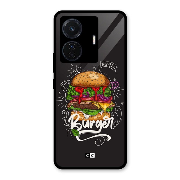 Burger Lover Glass Back Case for Vivo T1 Pro