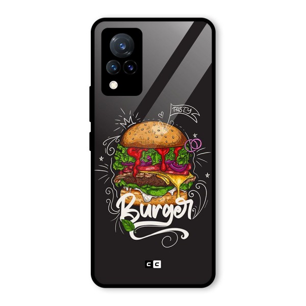 Burger Lover Glass Back Case for Vivo V21 5G