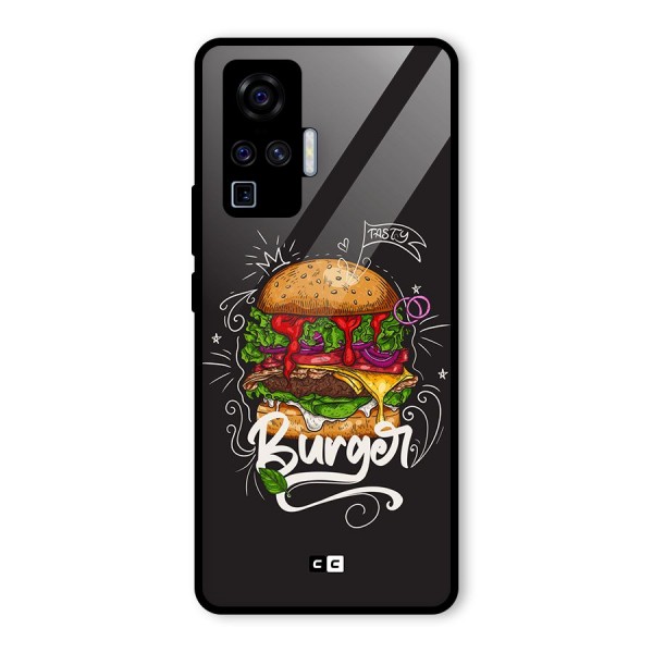 Burger Lover Glass Back Case for Vivo X50 Pro