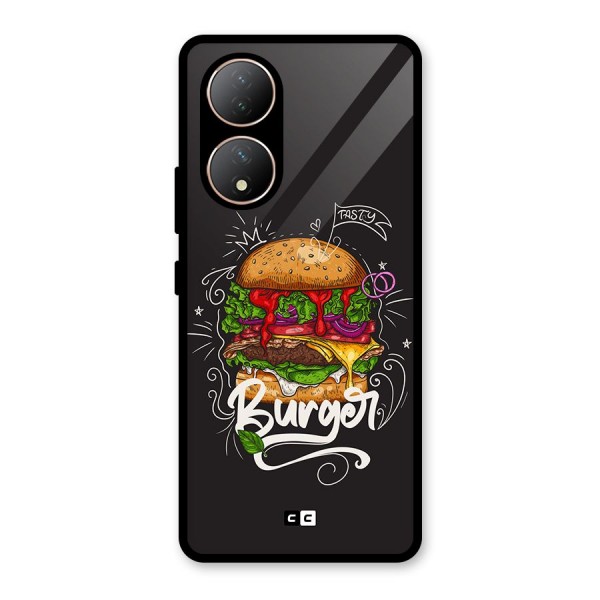 Burger Lover Glass Back Case for Vivo Y100A