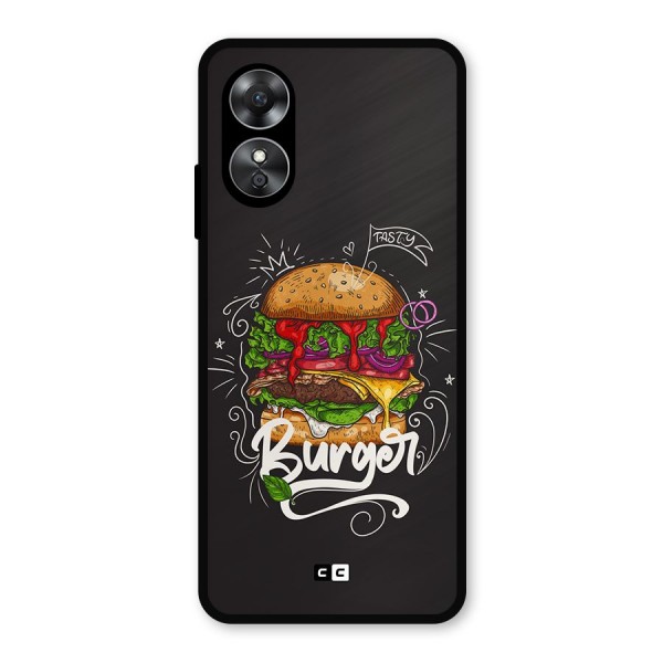 Burger Lover Metal Back Case for Oppo A17