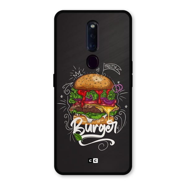 Burger Lover Metal Back Case for Oppo F11 Pro