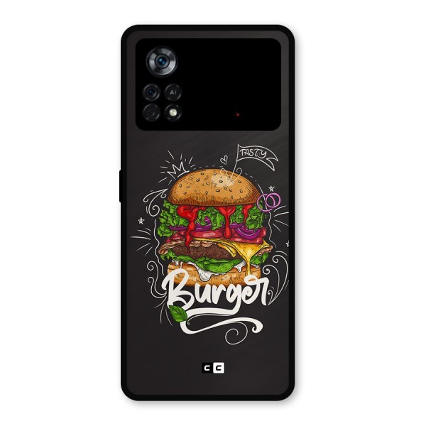 Burger Lover Metal Back Case for Poco X4 Pro 5G