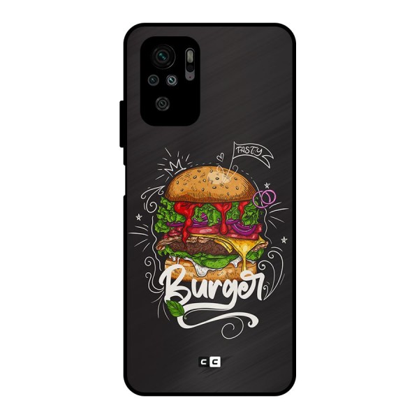 Burger Lover Metal Back Case for Redmi Note 10