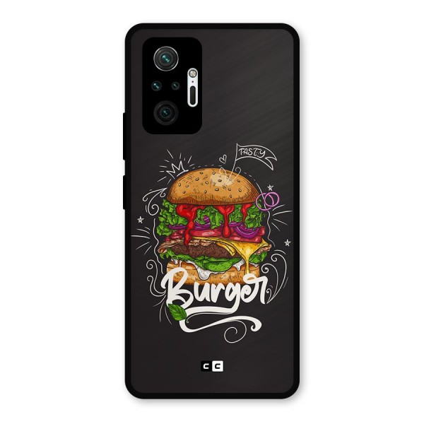 Burger Lover Metal Back Case for Redmi Note 10 Pro