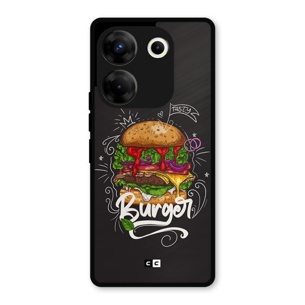 Burger Lover Metal Back Case for Tecno Camon 20 Pro